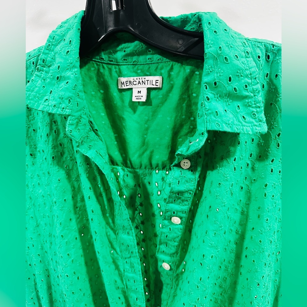 J. Crew Mercantile Green Button-Up Dress - Picture 5 of 6